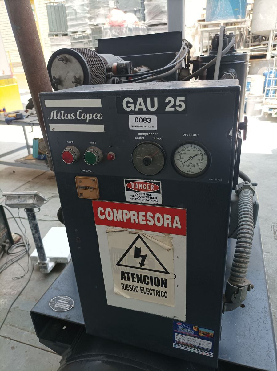 Mantenimiento de compresor Atlas Copco GAU25